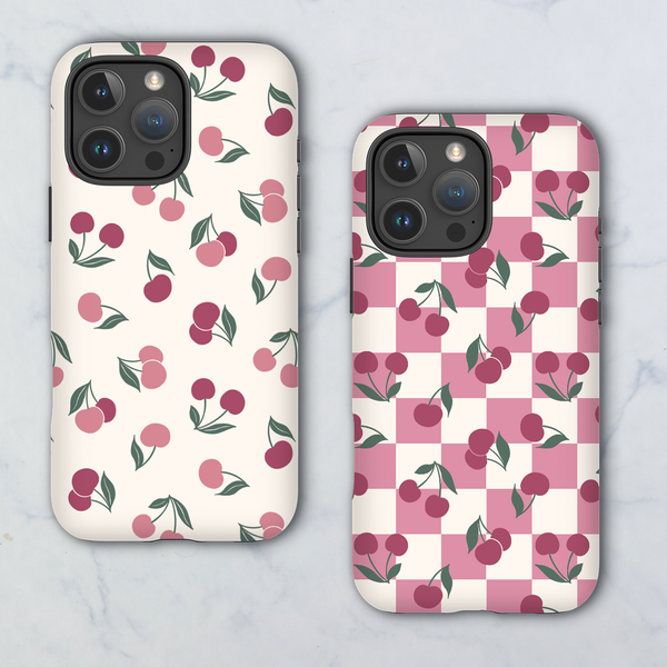 Pink and red cherries Tough Phone Case