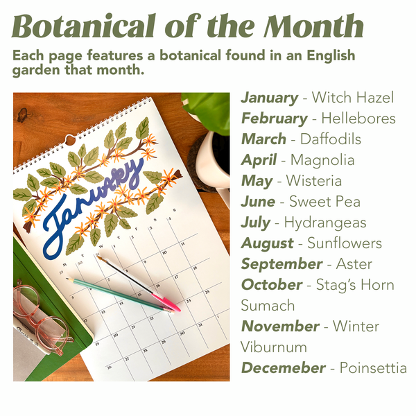 2026 Year in Botanicals A3 Wall Calendar