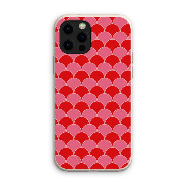 Red & Pink Geo Waves Eco Phone Case