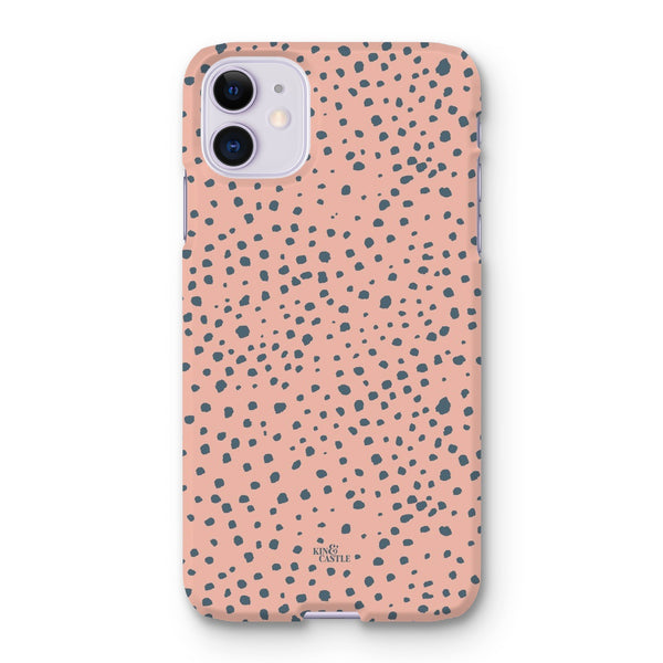 Pink & Grey Animal Spots Snap Phone Case