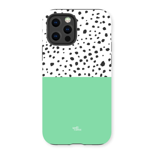 Mint & Graphite Animal Spots Tough Phone Case