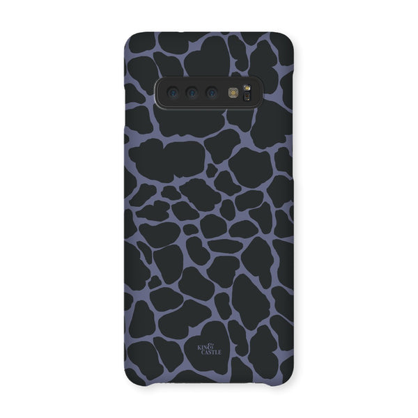 Purple & Charcoal Giraffe Print Snap Phone Case