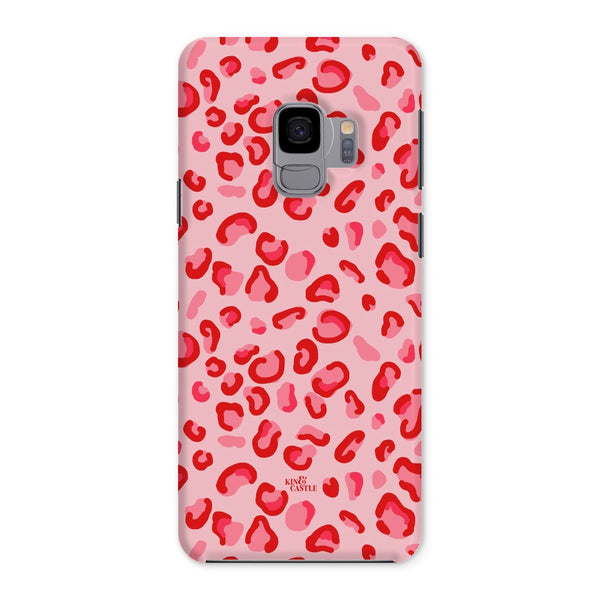 Red & Pink Leopard Print Snap Phone Case
