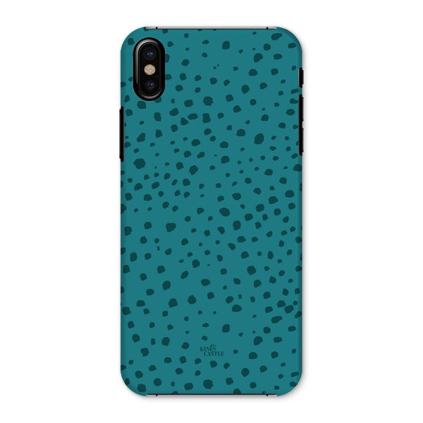 Teal Animal Spots Snap Phone Case