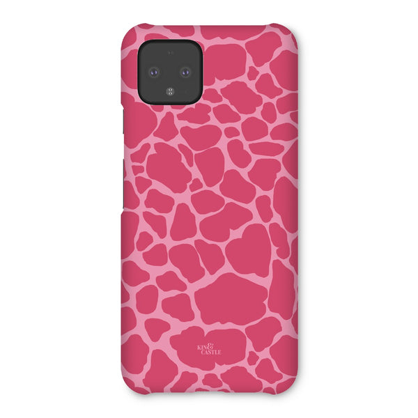 Raspberry Pink Giraffe Print Snap Phone Case