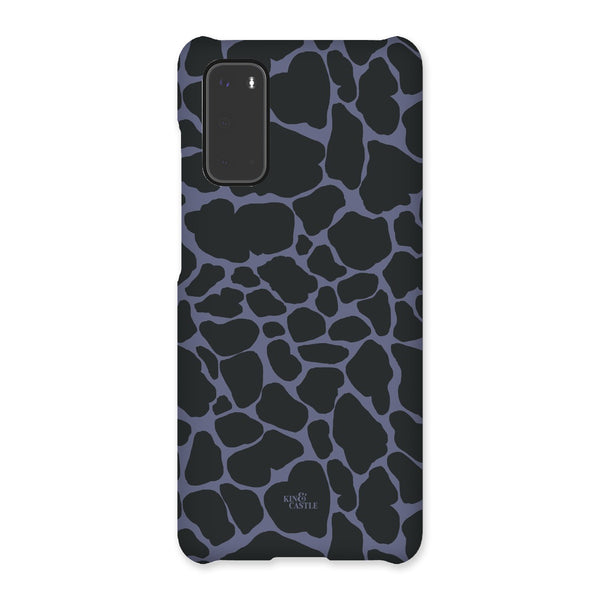 Purple & Charcoal Giraffe Print Snap Phone Case