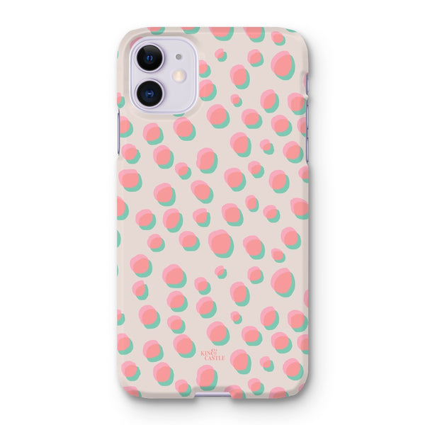 Coral & Mint Pastel Dots Snap Phone Case