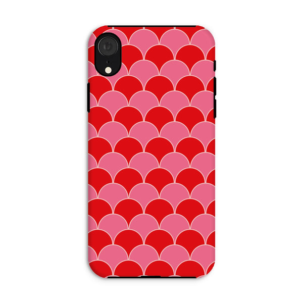 Red & Pink Geo Waves Tough Phone Case