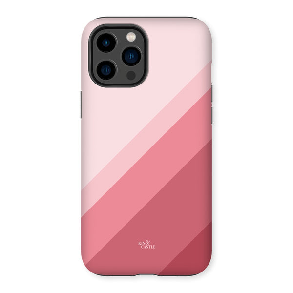 Pink Geometric Stripe Tough Phone Case