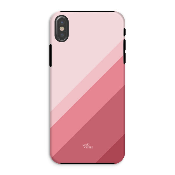 Pink Geometric Stripe Tough Phone Case