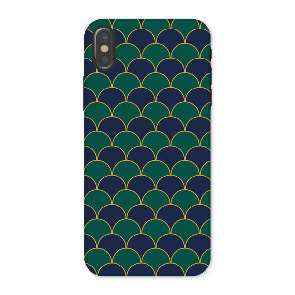 Blue & Green Geo Waves Tough Phone Case