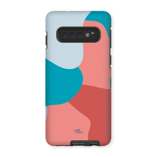 Blue, Red & Pink Abstract Tough Phone Case
