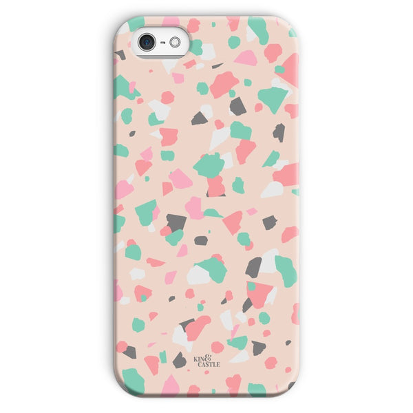 Coral, Pink & Mint Terrazzo Snap Phone Case