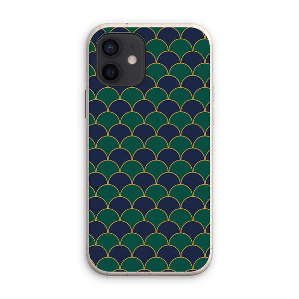 Blue & Green Geo Waves Eco Phone Case