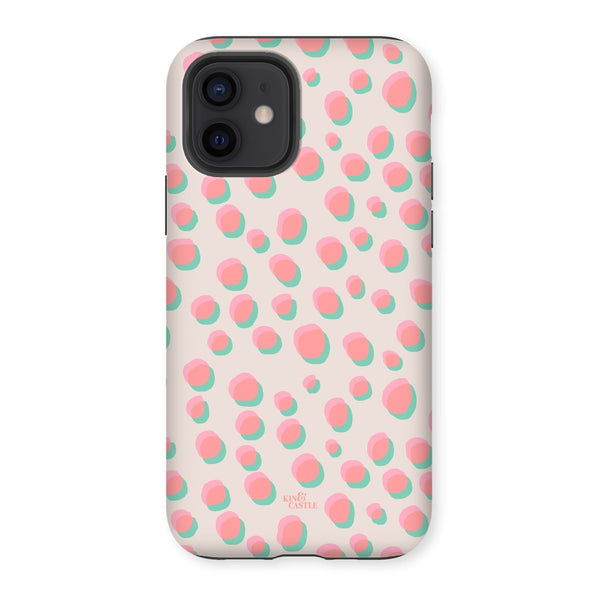 Coral & Mint Pastel Dots Tough Phone Case