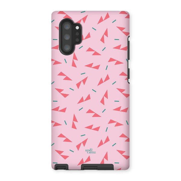 Pink Ditzy Triangles Tough Phone Case