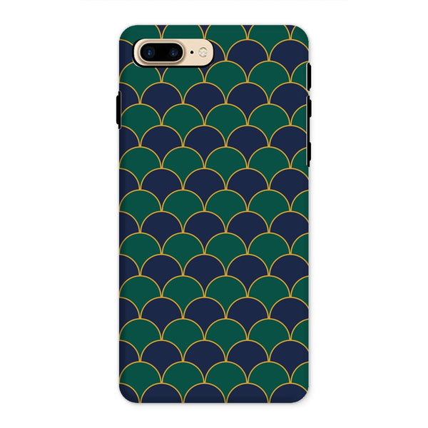 Blue & Green Geo Waves Tough Phone Case