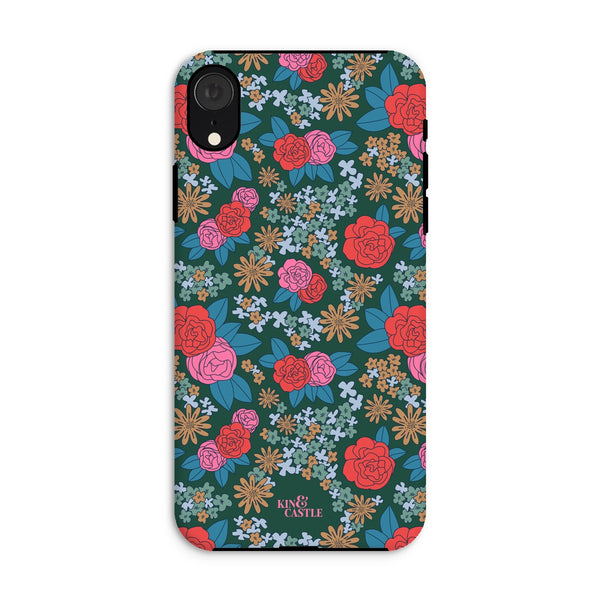 Pink & Red Garden Tough Phone Case