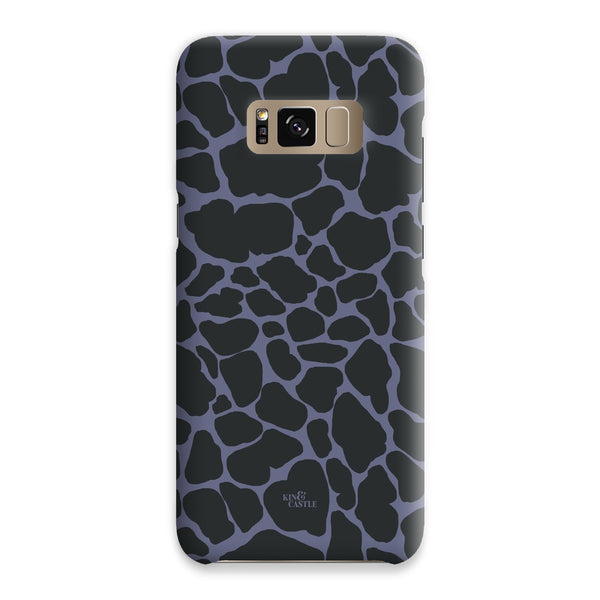 Purple & Charcoal Giraffe Print Snap Phone Case