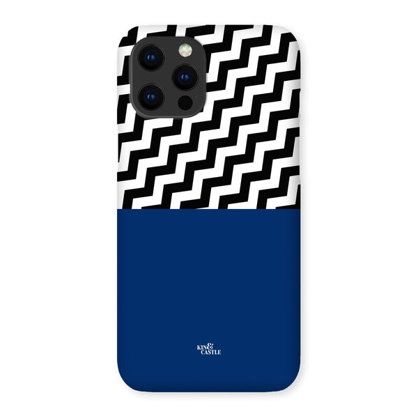 Geometric Zig Zag & Navy Blue Snap Phone Case