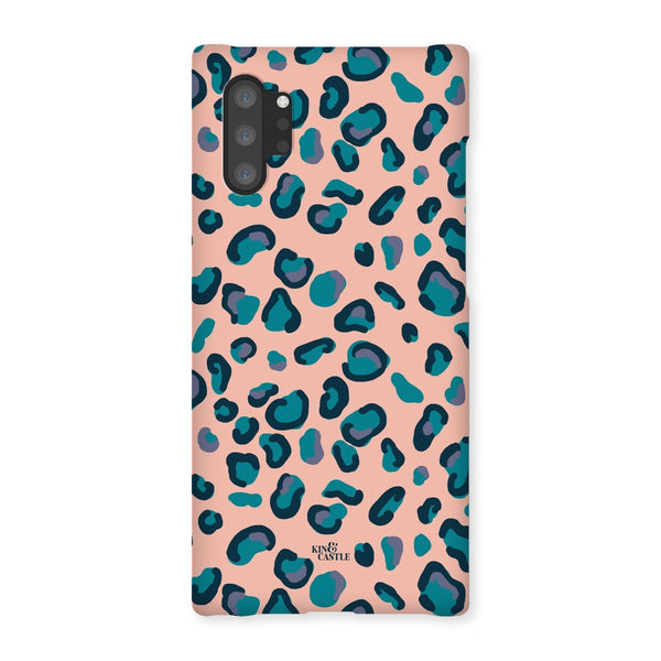 Peach, Teal & Blue Leopard Print Snap Phone Case