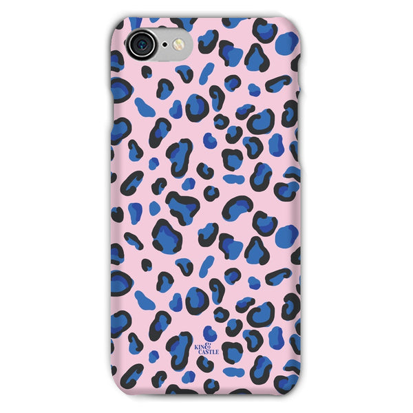 Pink & Blue Leopard Print Snap Phone Case
