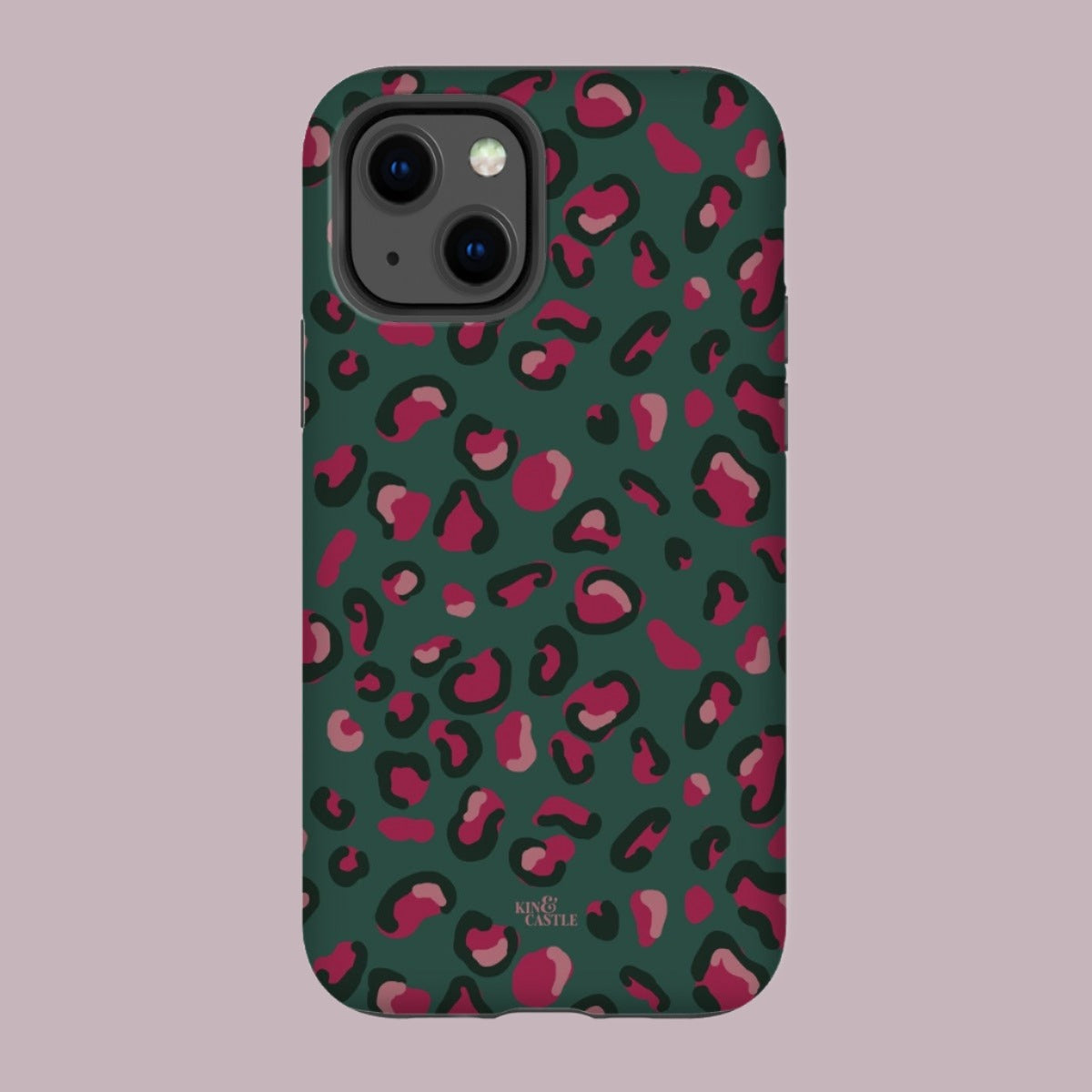 Green Raspberry Pink Leopard Print Tough Phone Case iPhone