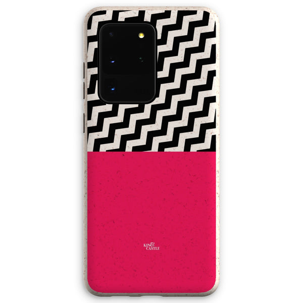 Geometric Zig Zag & Hot Pink Eco Phone Case