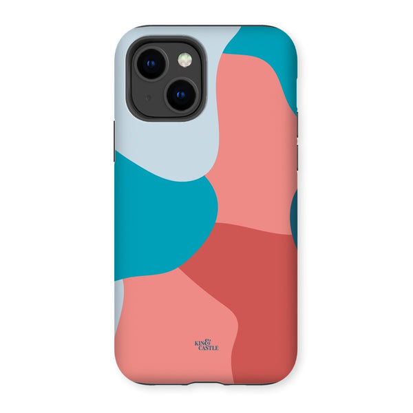 Blue, Red & Pink Abstract Tough Phone Case