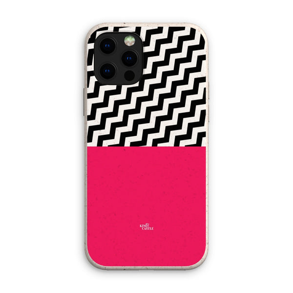 Geometric Zig Zag & Hot Pink Eco Phone Case