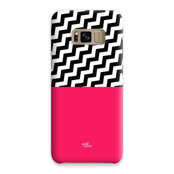 Geometric Zig Zag & Hot Pink Snap Phone Case