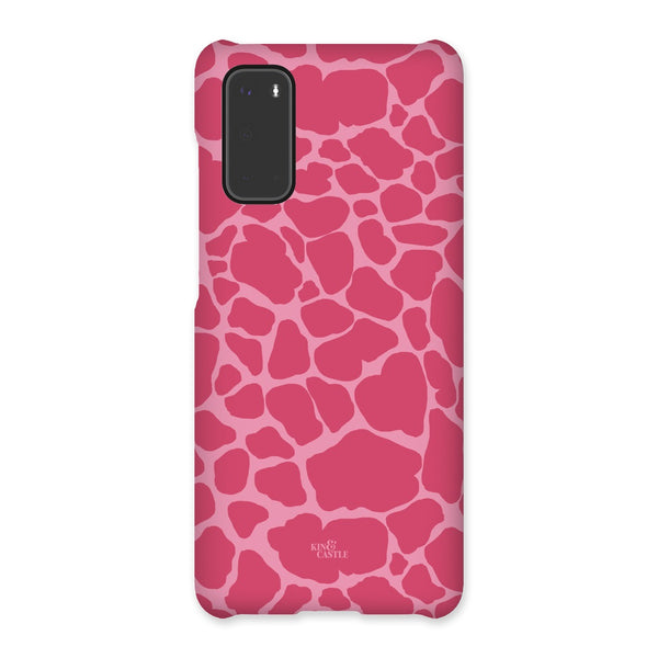 Raspberry Pink Giraffe Print Snap Phone Case