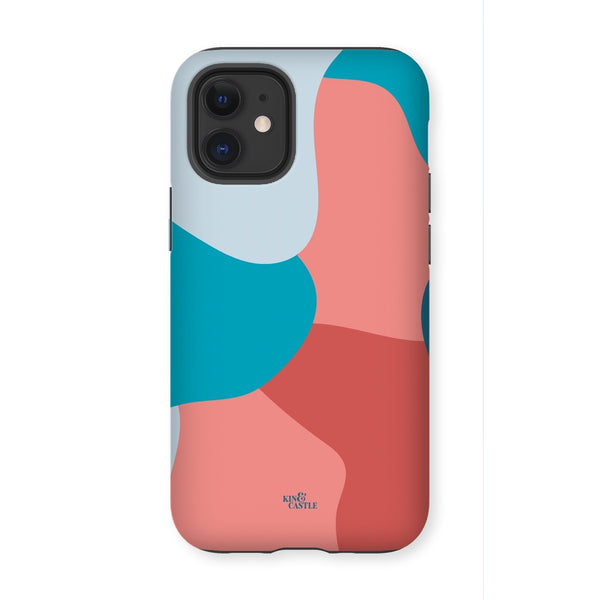 Blue, Red & Pink Abstract Tough Phone Case