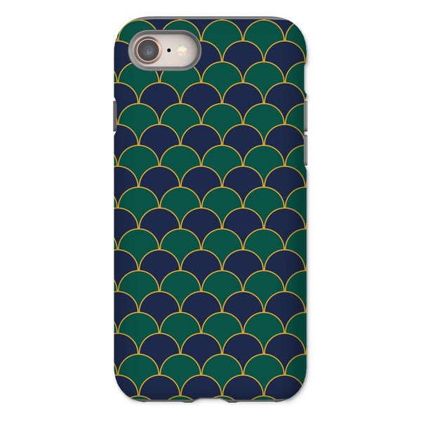 Blue & Green Geo Waves Tough Phone Case