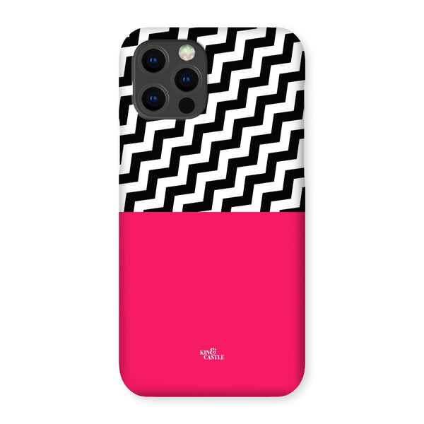 Geometric Zig Zag & Hot Pink Snap Phone Case