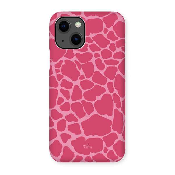 Raspberry Pink Giraffe Print Snap Phone Case