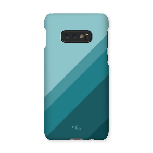 Teal Geometric Stripe Snap Phone Case