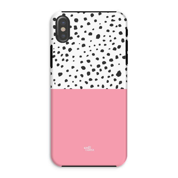 Pink & Graphite Animal Spots Tough Phone Case