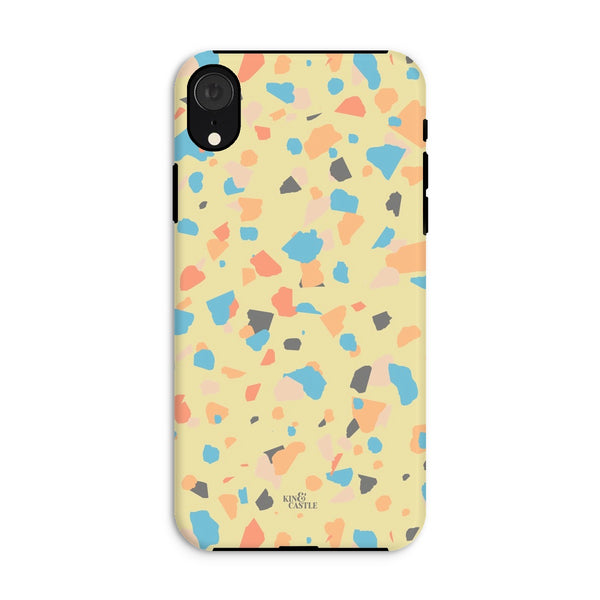 Yellow, Peach & Blue Terrazzo Tough Phone Case