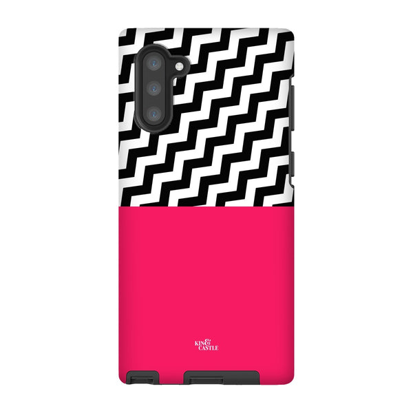Geometric Zig Zag & Hot Pink Tough Phone Case