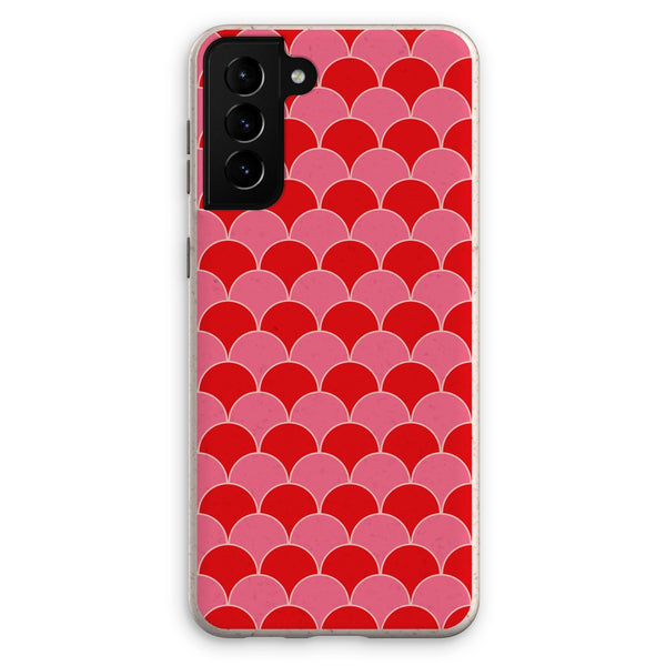 Red & Pink Geo Waves Eco Phone Case