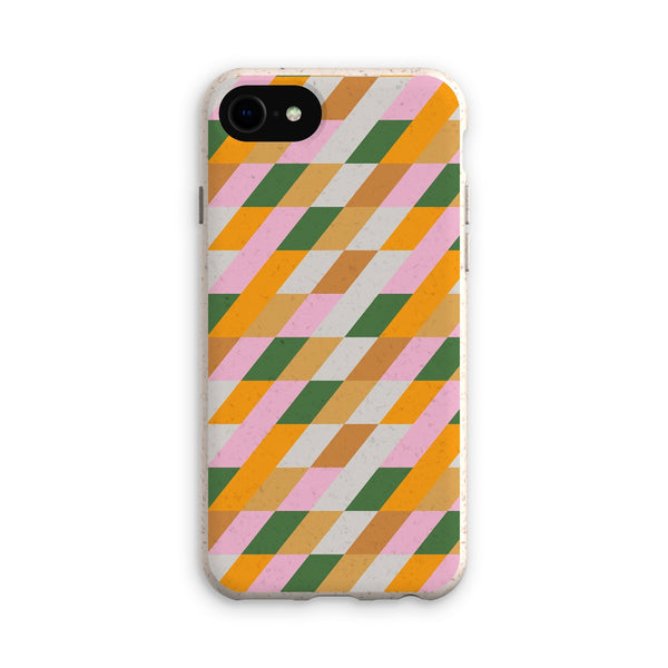 Green & Mustard Diamond Eco Phone Case