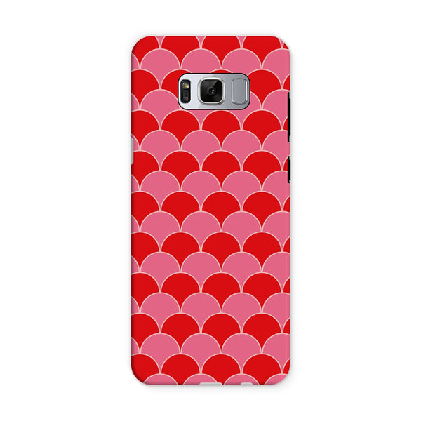 Red & Pink Geo Waves Tough Phone Case