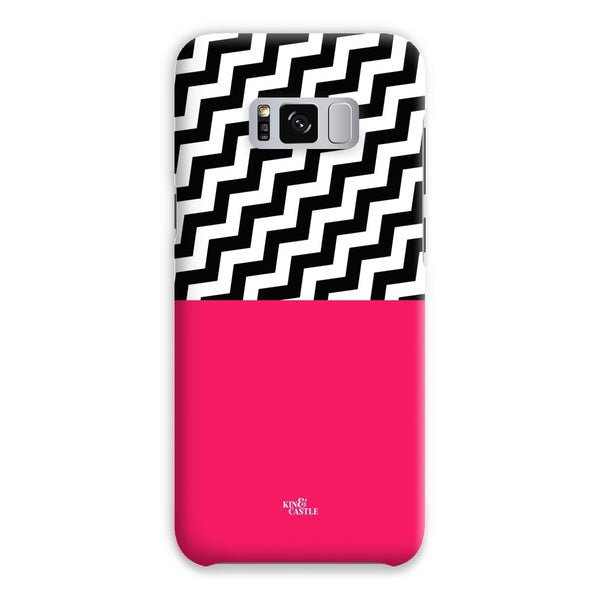 Geometric Zig Zag & Hot Pink Snap Phone Case