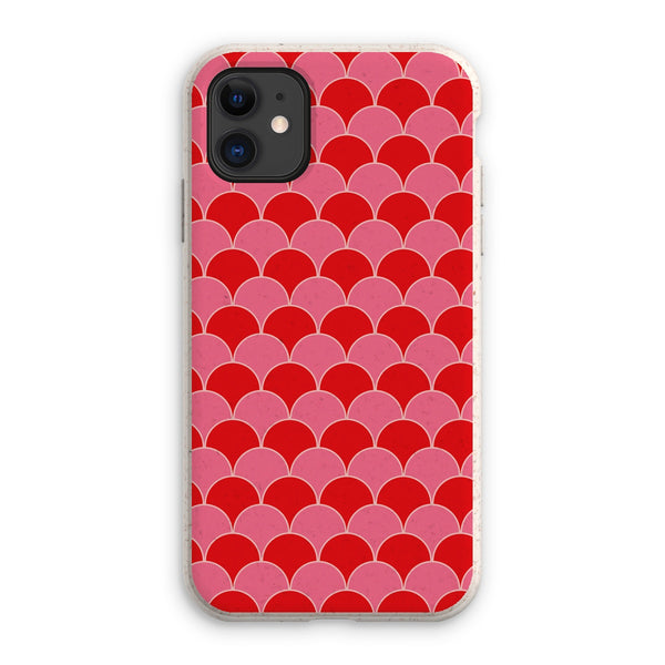 Red & Pink Geo Waves Eco Phone Case