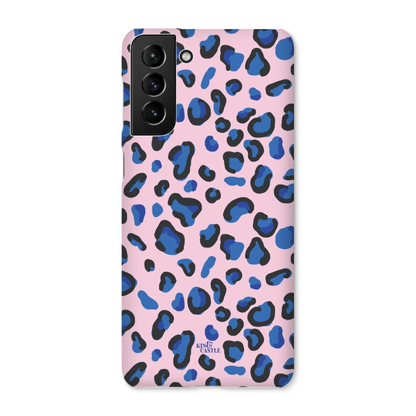 Pink & Blue Leopard Print Snap Phone Case