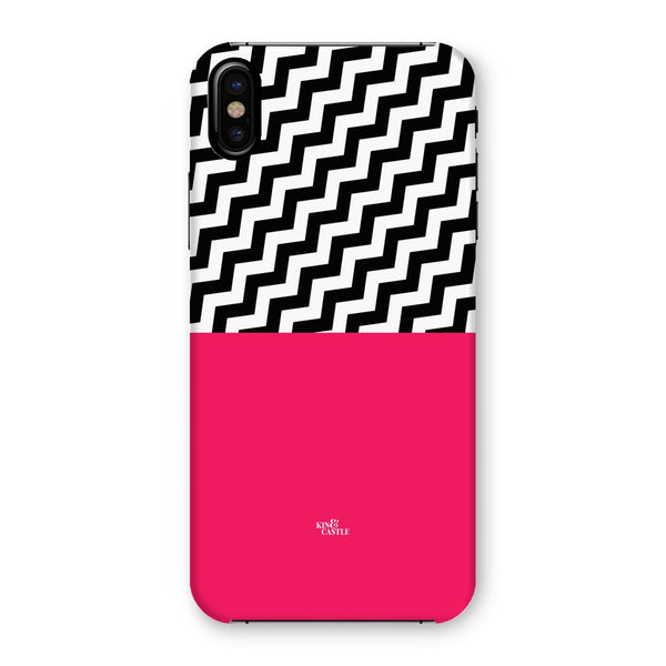 Geometric Zig Zag & Hot Pink Snap Phone Case