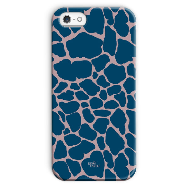 Pink & Blue Giraffe Print Snap Phone Case