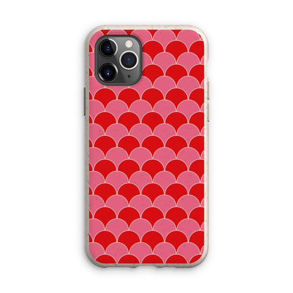 Red & Pink Geo Waves Eco Phone Case
