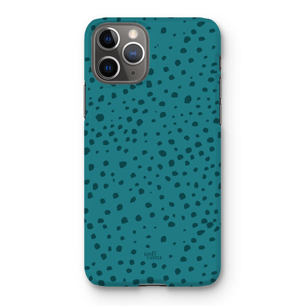 Teal Animal Spots Snap Phone Case